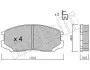 Комплект тормозных колодок (дисковых) Metelli 22-0221-1 (фото 1)