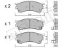Комплект гальмівних колодок (дискових) Metelli 22-0223-1 (фото 2)