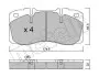 Комплект гальмівних колодок (дискових) Metelli 22-0268-0 (фото 1)