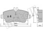 Комплект гальмівних колодок (дискових) Metelli 22-0310-1 (фото 1)