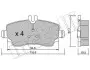 Комплект гальмівних колодок (дискових) Metelli 22-0310-1 (фото 1)