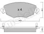 Комплект тормозных колодок (дисковых) Metelli 22-0318-0 (фото 2)