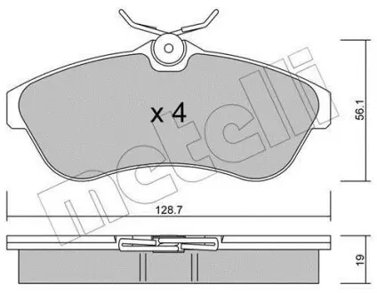 Комплект тормозных колодок (дисковых) Metelli 22-0329-0