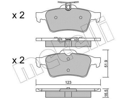 Комплект тормозных колодок (дисковых) Metelli 22-0337-1