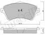 Комплект гальмівних колодок (дискових) Metelli 22-0349-0 (фото 1)