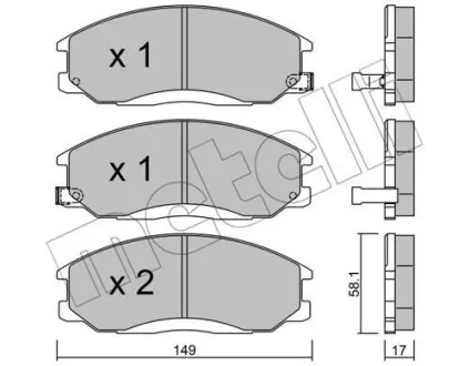 Комплект тормозных колодок (дисковых) Metelli 22-0364-0