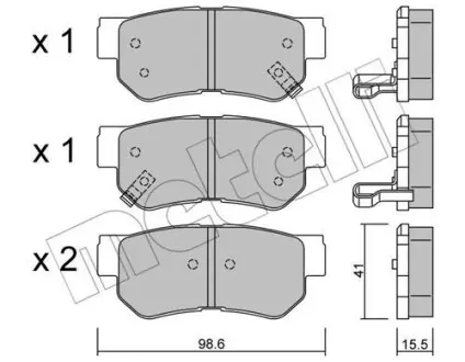 Комплект тормозных колодок (дисковых) Metelli 22-0365-0