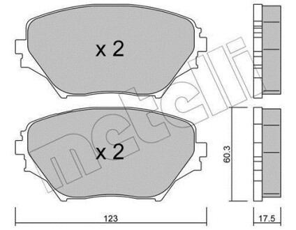 Комплект тормозных колодок (дисковых) Metelli 22-0430-0 (фото 1)