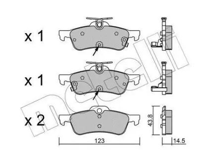Комплект тормозных колодок (дисковых) Metelli 22-0556-2