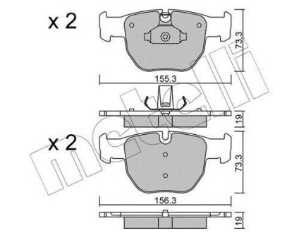 Комплект тормозных колодок (дисковых) Metelli 22-0598-0