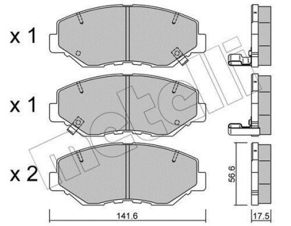 Комплект тормозных колодок (дисковых) Metelli 22-0606-0