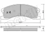 Комплект гальмівних колодок (дискових) Metelli 22-0626-0 (фото 1)