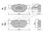 Комплект тормозных колодок (дисковых) Metelli 22-0642-0 (фото 1)