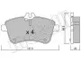 Комплект гальмівних колодок (дискових) Metelli 22-0647-0 (фото 1)