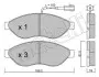 Комплект тормозных колодок (дисковых) Metelli 22-0708-0 (фото 1)