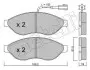 Комплект тормозных колодок (дисковых) Metelli 22-0708-1 (фото 1)
