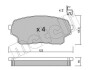 Комплект тормозных колодок (дисковых) Metelli 22-0765-0 (фото 1)