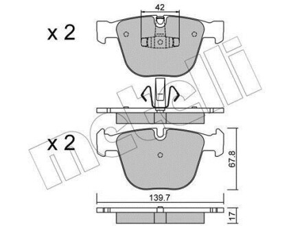 Комплект тормозных колодок (дисковых) Metelli 22-0773-6