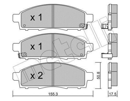 Комплект тормозных колодок (дисковых) Metelli 22-0791-1