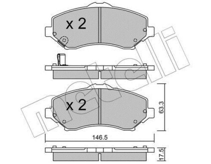 Комплект тормозных колодок (дисковых) Metelli 22-0862-0