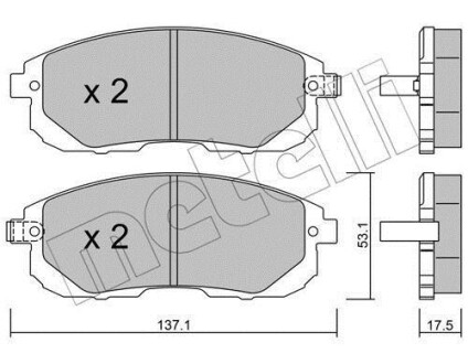 Комплект тормозных колодок (дисковых) Metelli 22-0876-1