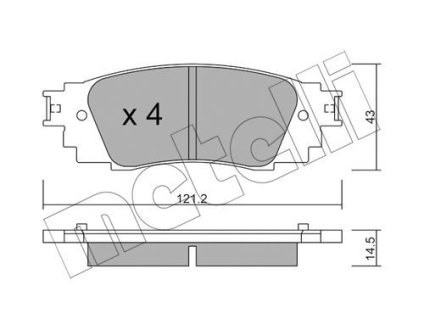 Комплект тормозных колодок (дисковых) Metelli 22-1089-0