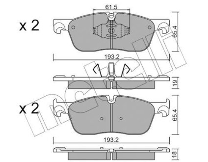 Комплект тормозных колодок (дисковых) Metelli 22-1123-0 (фото 1)