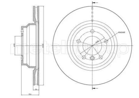 Диск тормозной Metelli 23-0872C