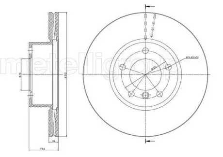 Диск тормозной Metelli 23-0986C