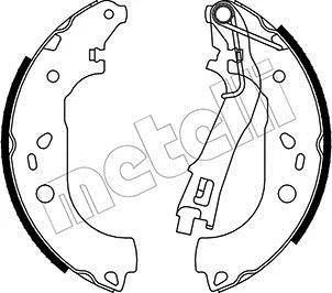 Колодки гальмівні (задні) Citroen Nemo/Fiat Fiorino/Qubo/Peugeot Bipper 08- (барабанні) (228.6x43) Metelli 53-0099