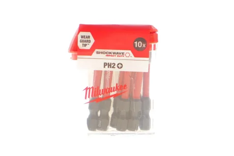 Бита SHOCKWAVE 1/4" PH/PH2 x 50mm 10 ед. Milwaukee 4932430855
