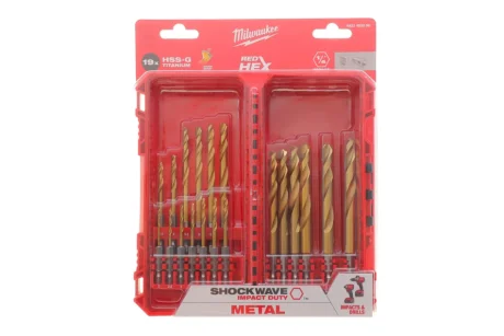 Набір свердл RedHEX HSS-G TiN Ø2-10 мм 19 од. Milwaukee 4932493866