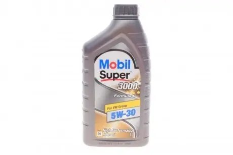 Олива моторна 1L Super 3000 Formula V 5W30 (ACEA C3 VW 504.00/507.00 Porsche C30) MOBIL 153454