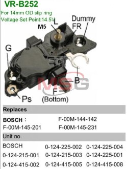 Регулятор напряжения генератора MOBILETRON VRB252