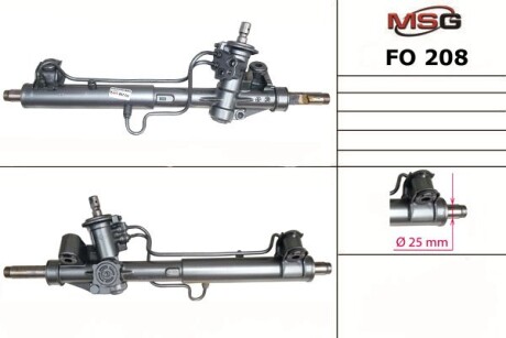 Рейка кермова з Г/П Ford Focus (TRW) 1.4 16V, 1.6 16V, 1.8 DI/TDDi, 1.8 TDCi, 1.8 Turbo DI/TDDi, 1.8 16V, 2.0 16V 98- MSG FO208