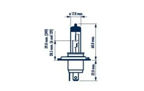 Автолампа H4 24V 75/70W P43t-38 NARVA 48892