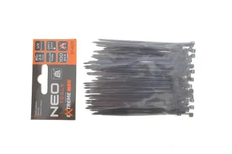 Стяжки кабельні кабельні EXTREME 2,5 × 80 мм, чорні, 100 шт. NEO TOOLS 01-620