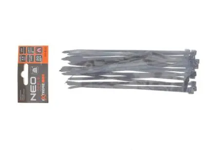 Стяжки кабельні EXTREME 4,8 × 200 мм, чорні, 20 шт. NEO TOOLS 01-632