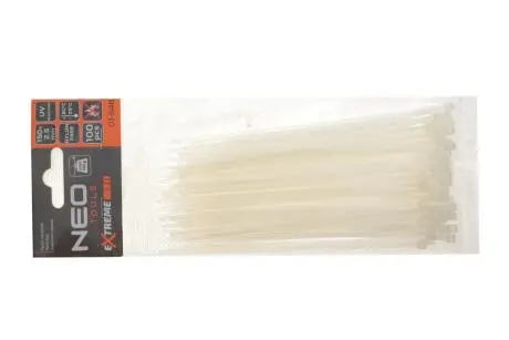 Стяжки кабельні EXTREME 2,5 × 150 мм, білі 100 шт. NEO TOOLS 01-648