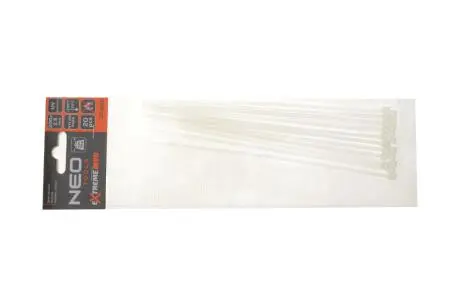 Стяжки кабельні EXTREME 2,5 × 200 мм, білі 20 шт. NEO TOOLS 01-649