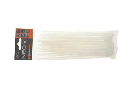 Стяжки кабельні EXTREME 2,5 × 200 мм, білі, 100 шт. NEO TOOLS 01-650