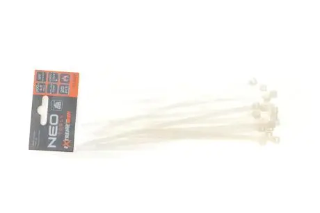 Стяжки кабельні EXTREME 4,8 × 200 мм, білі 20 шт. NEO TOOLS 01-658