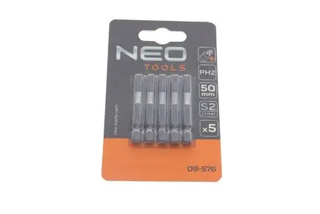 Біти ударні S2, 50 мм, PH2 - 5 шт. NEO TOOLS 09-576