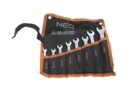 Ключи комбинированные 6-19 мм, набор 8 шт.*1 уп. NEO TOOLS 09-751