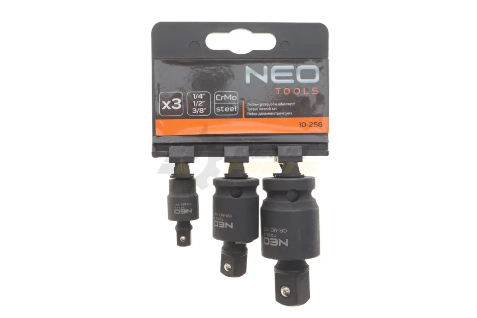 Набор ударных соединений 3 шт, 1/4", 3/8", 1/2" NEO TOOLS 10-256 (фото 1)