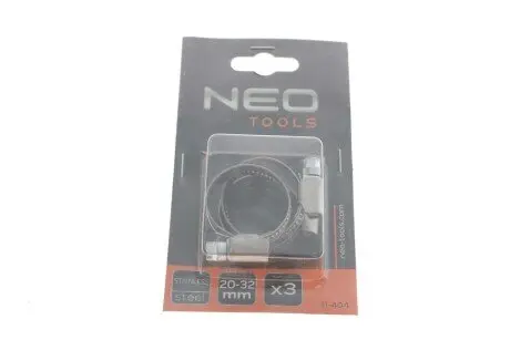 Хомут черв'ячний Ø20-32x9 мм 3 од. NEO TOOLS 11-404