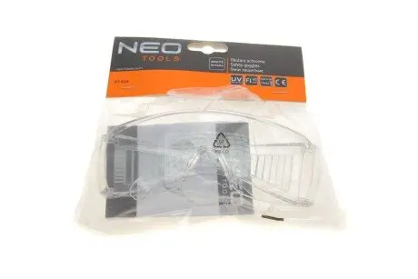 Захисні окуляри, білі лінзи, клас опору F NEO TOOLS 97-508