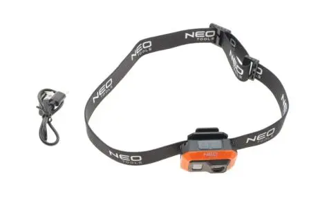 Фонарь светодиодный перезаряжаемый налобный USB COB LED мощностью 500 лм NEO TOOLS 99-115