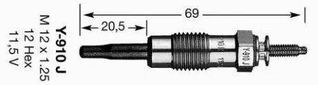 Свеча накаливания D POWER NGK 3617