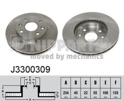 Гальмiвнi диски NIPPARTS J3300309